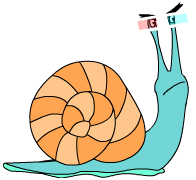 Time Snail with 3D glasses.