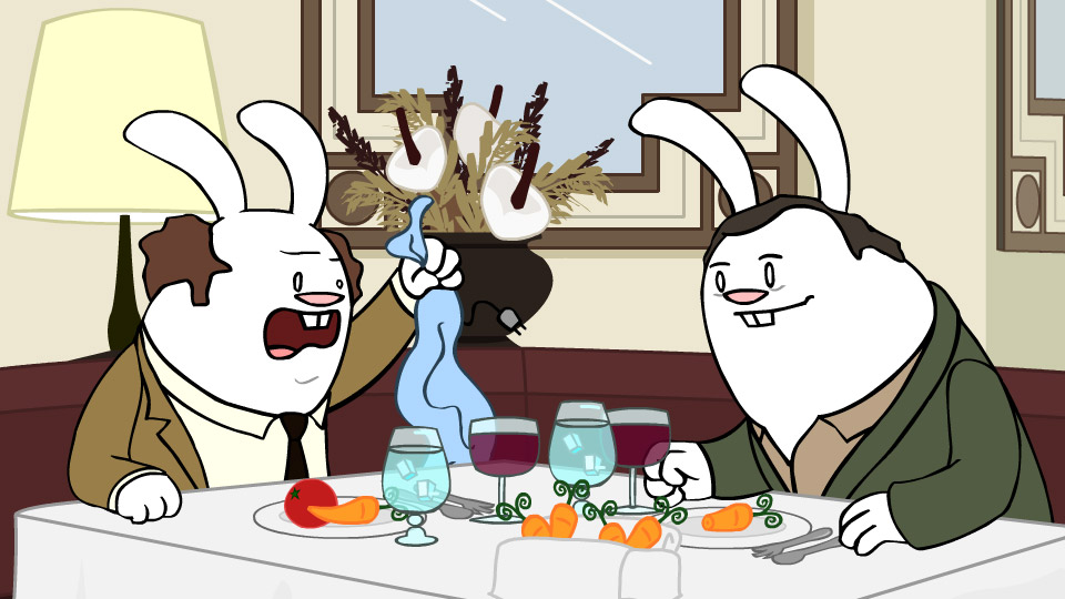 My Dinner with Andre in 30 Seconds (and re-enacted by Bunnies)