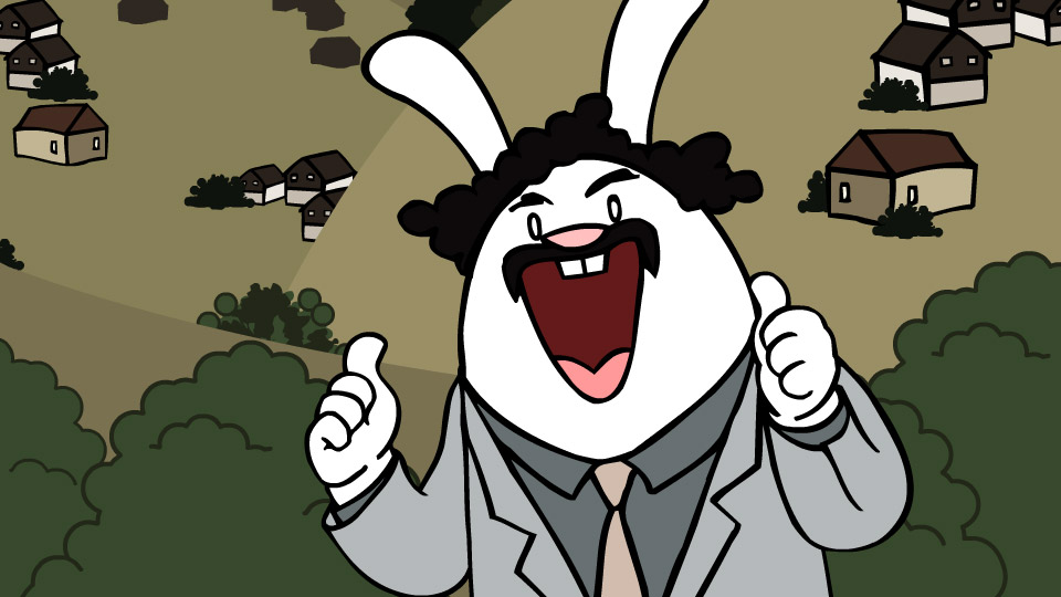 Borat in 30 Seconds (and re-enacted by Bunnies)