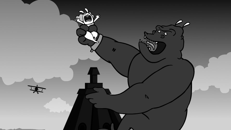King Kong in 30 Seconds (and re-enacted by Bunnies)