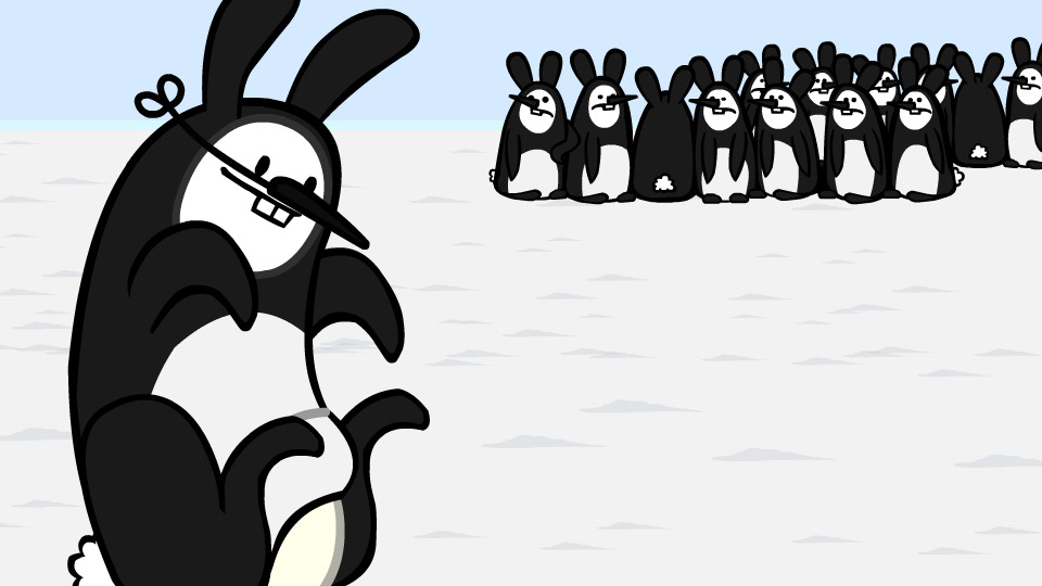 March of the Penguins in 30 Seconds (and re-enacted by Bunnies)