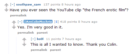 Colin Mochrie on Reddit