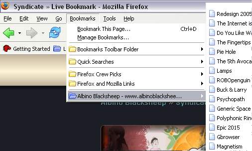 [Bookmarks in Firefox]