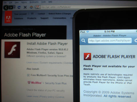 Install Adobe Flash Player on iPod